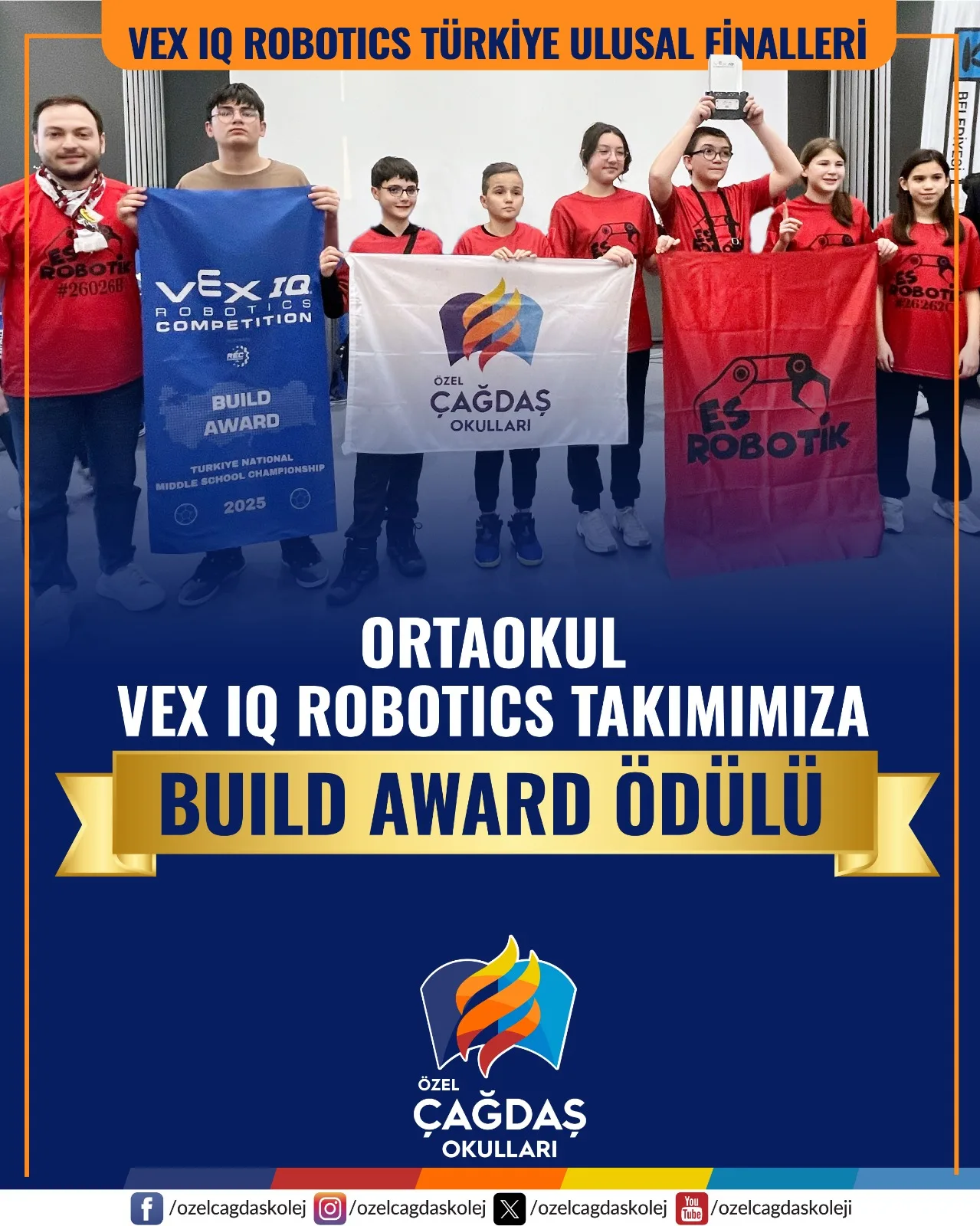 ESROBOTİK TAKIMIMIZA BUILD AWARD